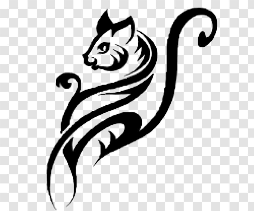 Cat Tattoo Stencil Symbol - Art Transparent PNG