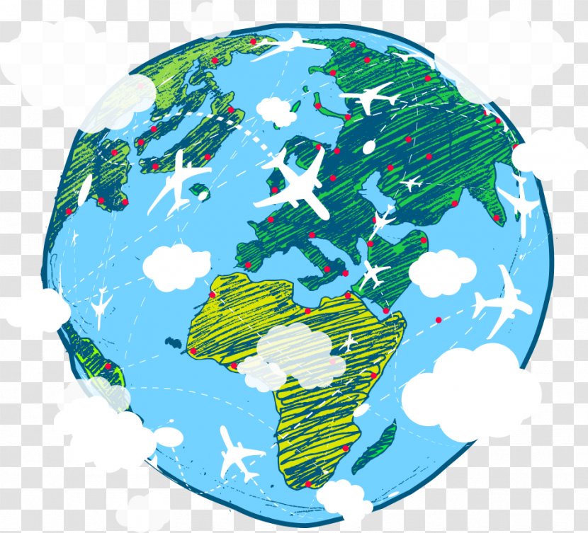 Earth Vector Graphics Image Illustration Cartoon - Globe Transparent PNG