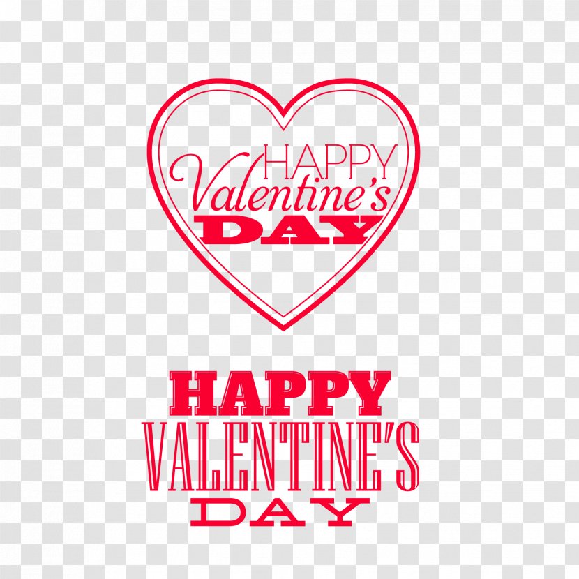 Valentines Day Holiday - Frame - Happy Valentine's WordArt Transparent PNG