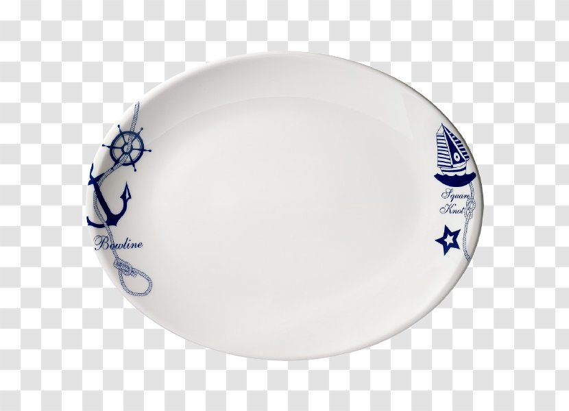 Plate Porcelain Platter Tableware Cobalt Blue - And White Transparent PNG