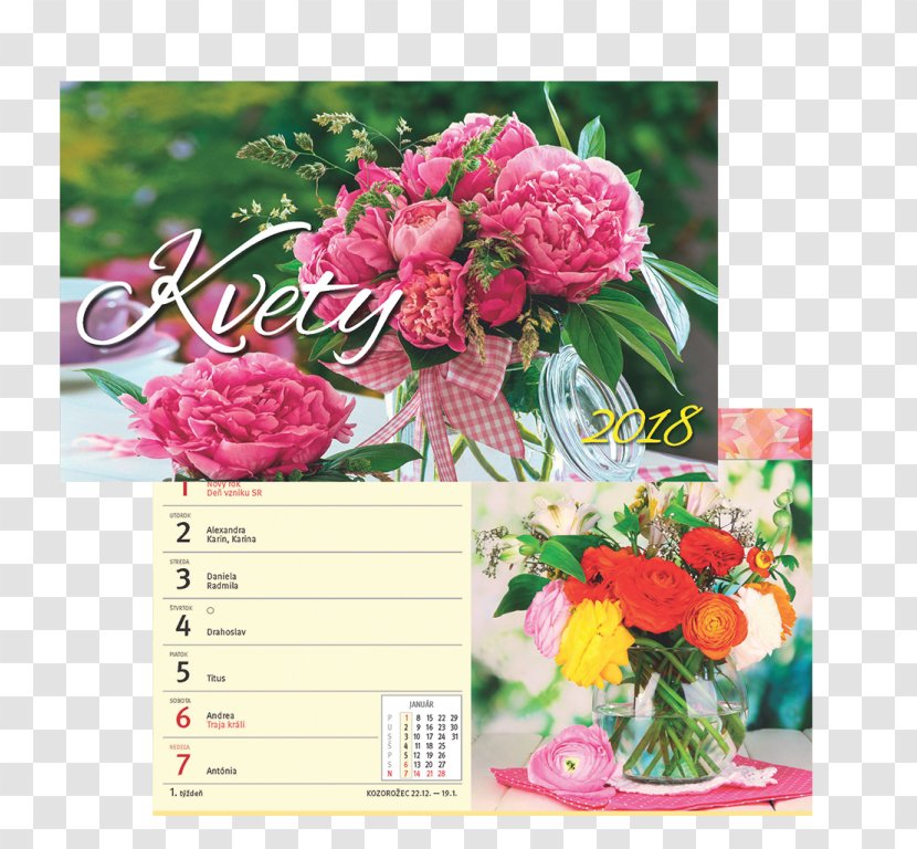 Garden Roses Cut Flowers Floral Design Artificial Flower - Artikel - Kalendar Transparent PNG