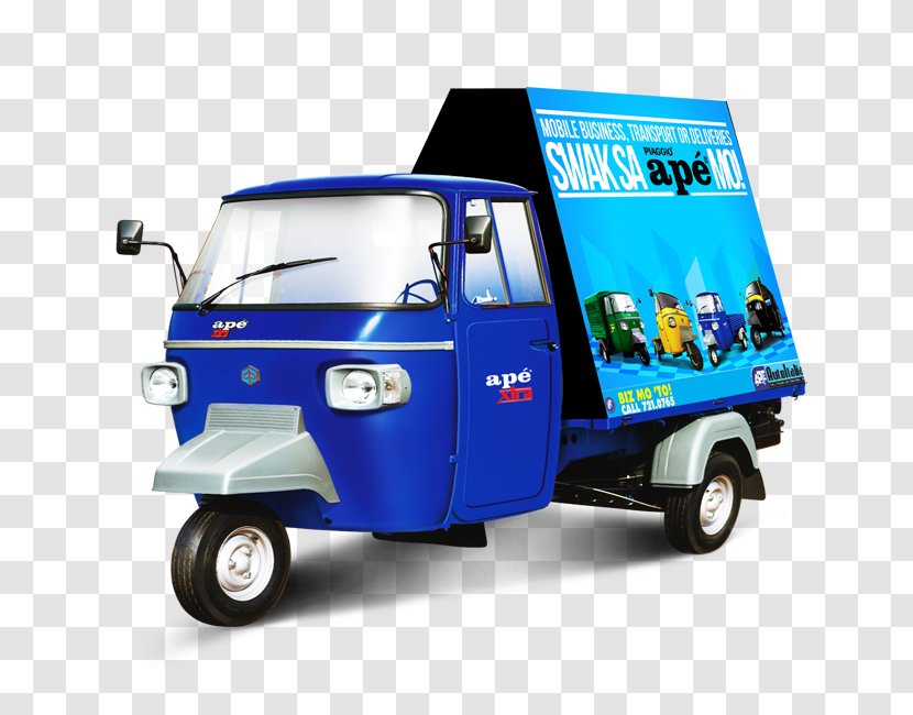 Motor Vehicle Piaggio Ape Car Van - Tricycle Transparent PNG