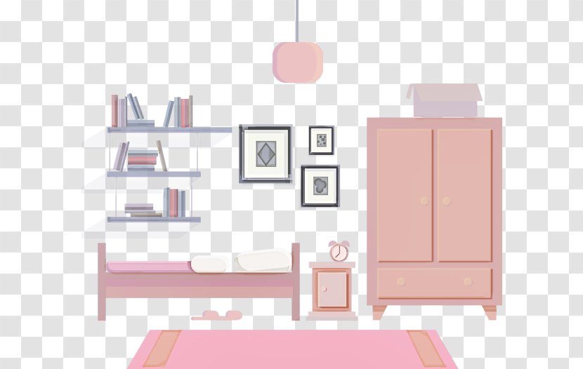 Pink Furniture Room Interior Design House - Building - Table Transparent PNG