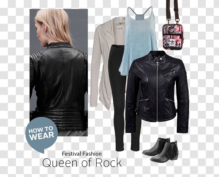 Leather Jacket Fashion Sleeve - Festival Outfits Transparent PNG