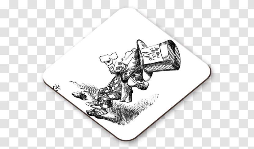 Mad Hatter Alice's Adventures In Wonderland Alice Coasters - Through The Looking Glass - John Tenniel Transparent PNG