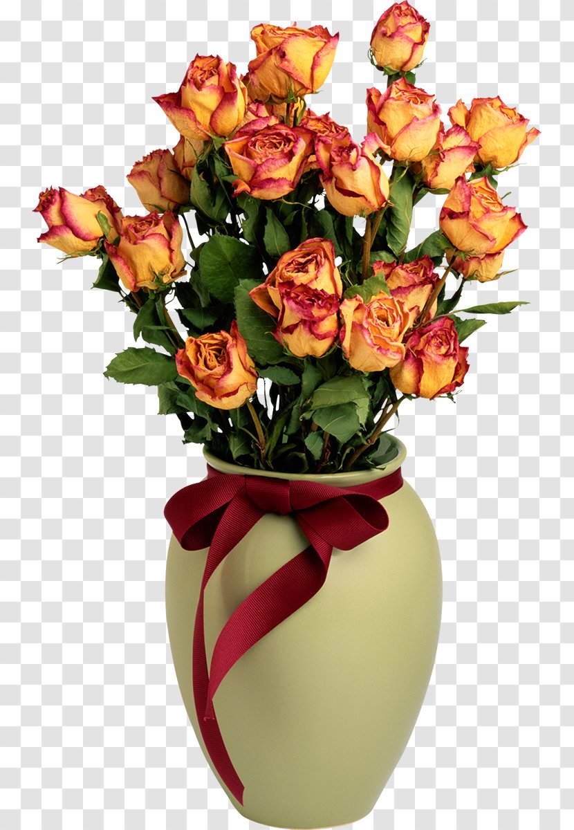 Rose Flower Delivery Vase Floristry - Artificial - With Orange Roses Picture Transparent PNG