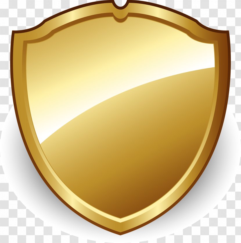 Shield Euclidean Vector Icon - Yellow - Golden Shield,Shield,Gold Label,Golden Badge Transparent PNG