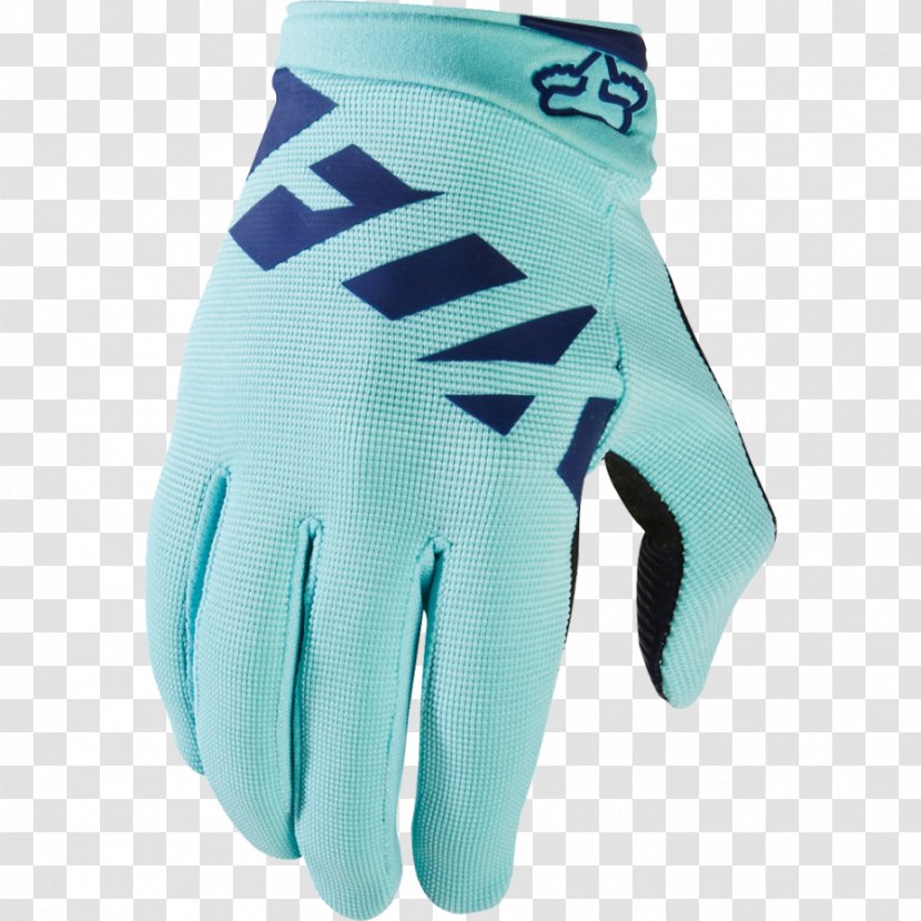 Cycling Glove Fox Racing Clothing - Electric Blue Transparent PNG