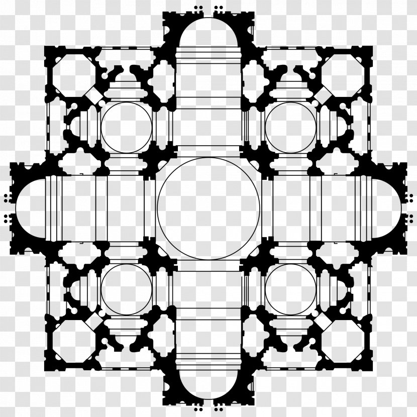 St. Peter's Basilica Square San Pietro In Montorio Tempietto Vincoli - Black - Byzantine Architecture Sketches Transparent PNG