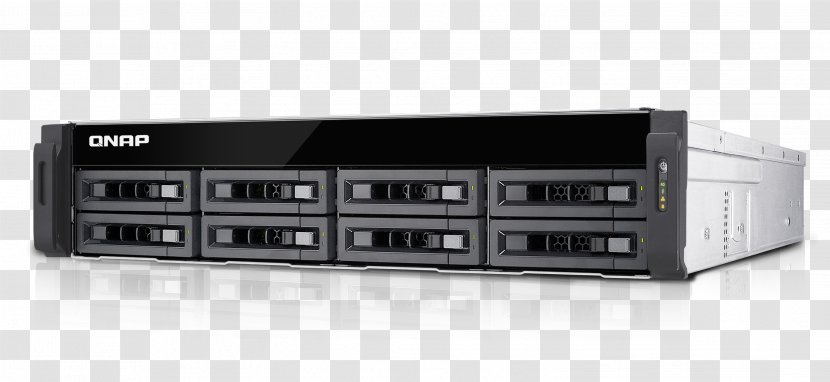 Network Storage Systems Serial ATA QNAP Systems, Inc. TS-EC880U R2 NAS Rack Ethernet LAN Aluminium Computer Servers - Audio Receiver Transparent PNG