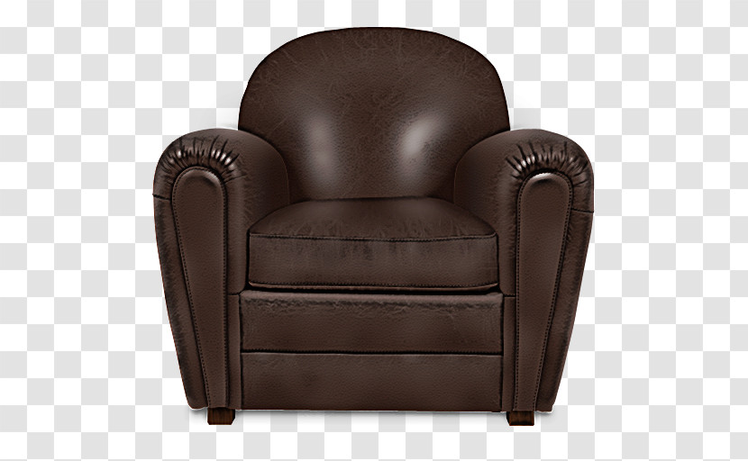 Club Chair Furniture Chair Leather Brown Transparent PNG