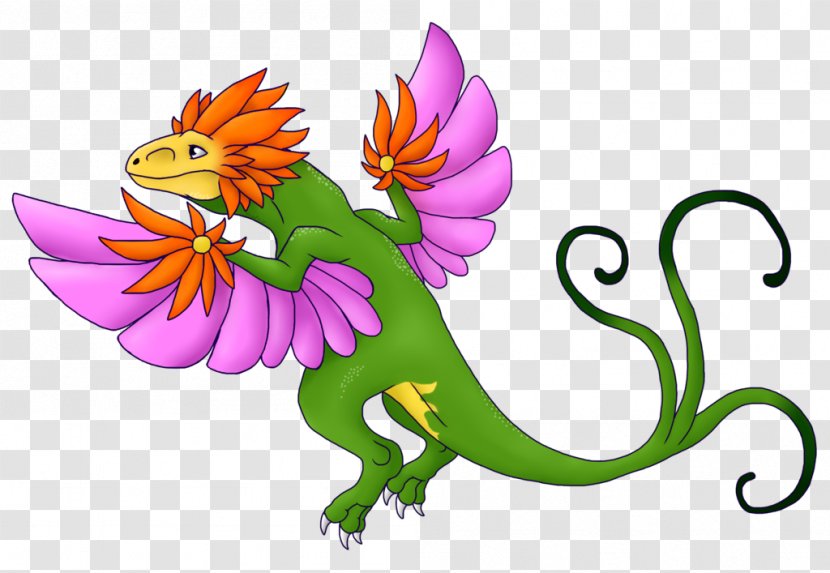 Cut Flowers Dragon Drawing - Ouroboros Transparent PNG