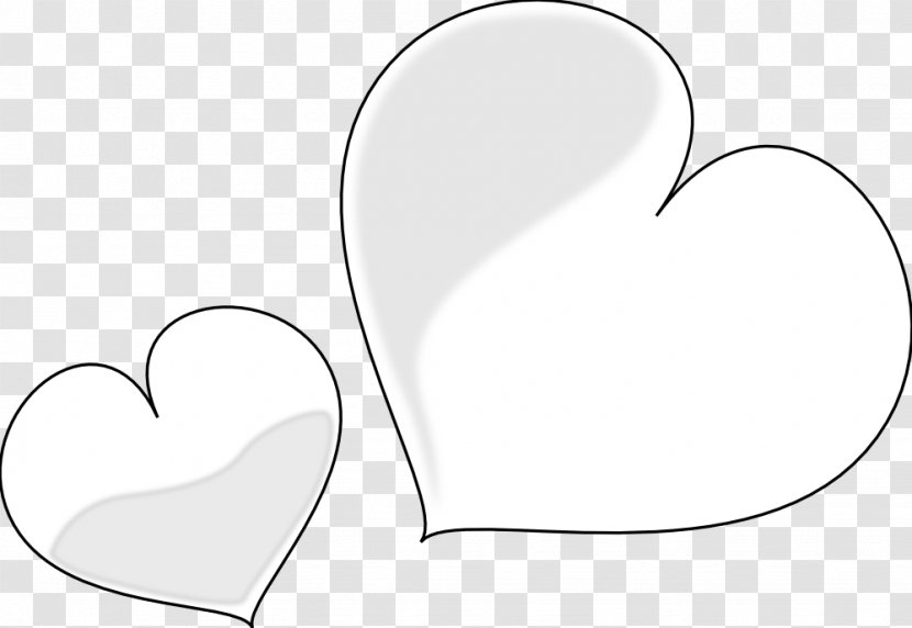 White Heart Clip Art - Frame - Black And Images Transparent PNG