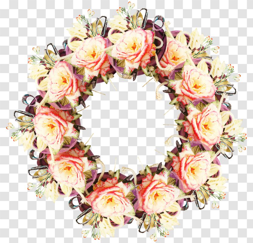 Garden Roses Wreath Floral Design Flower - Artificial Transparent PNG