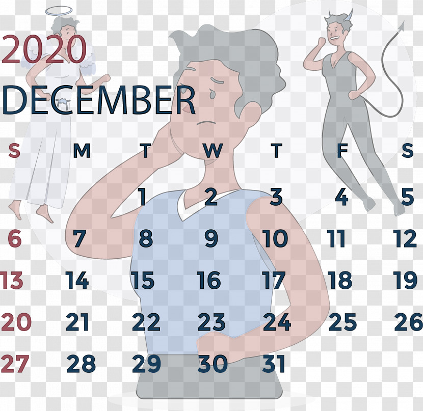December 2020 Printable Calendar December 2020 Calendar Transparent PNG