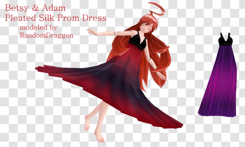 Dress Prom Art Pleat Shoulder Transparent PNG