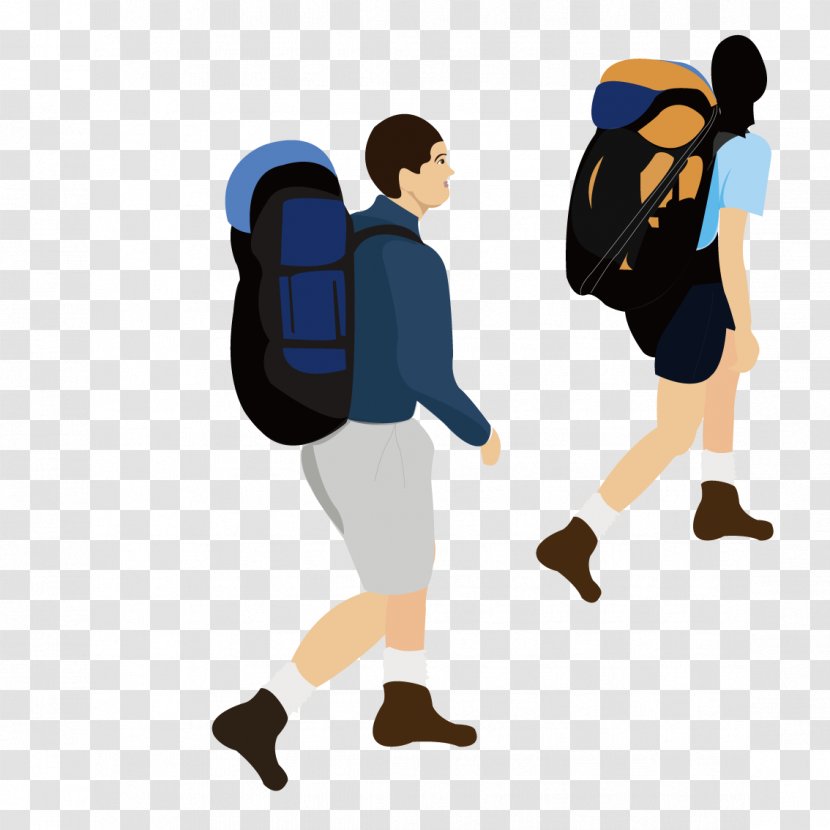 Bag Drawing Travel - Shoulder - A Man Carrying Transparent PNG
