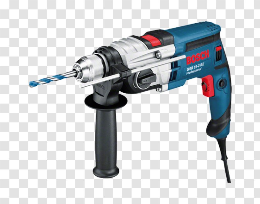 Bosch 060117B Impact Drill Gsb 19-2 Re Augers Professional GSB RE 2-speed-Impact Driver Hammer Robert GmbH - Chuck - Bit Transparent PNG