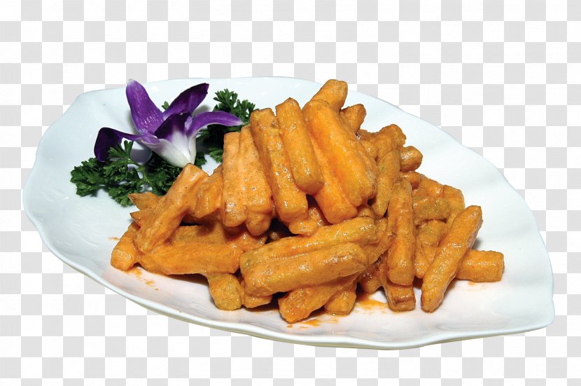 French Fries Salted Duck Egg Chinese Cuisine Vegetarian - Kids Meal - Huang Junan Melon Transparent PNG