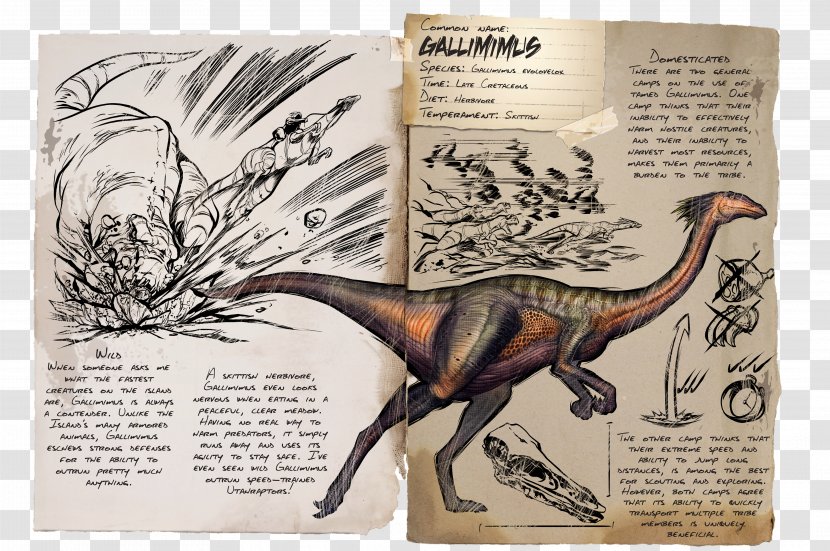 ARK: Survival Evolved Gallimimus Dinosaur Pegomastax Pteranodon - Noah's Ark Transparent PNG