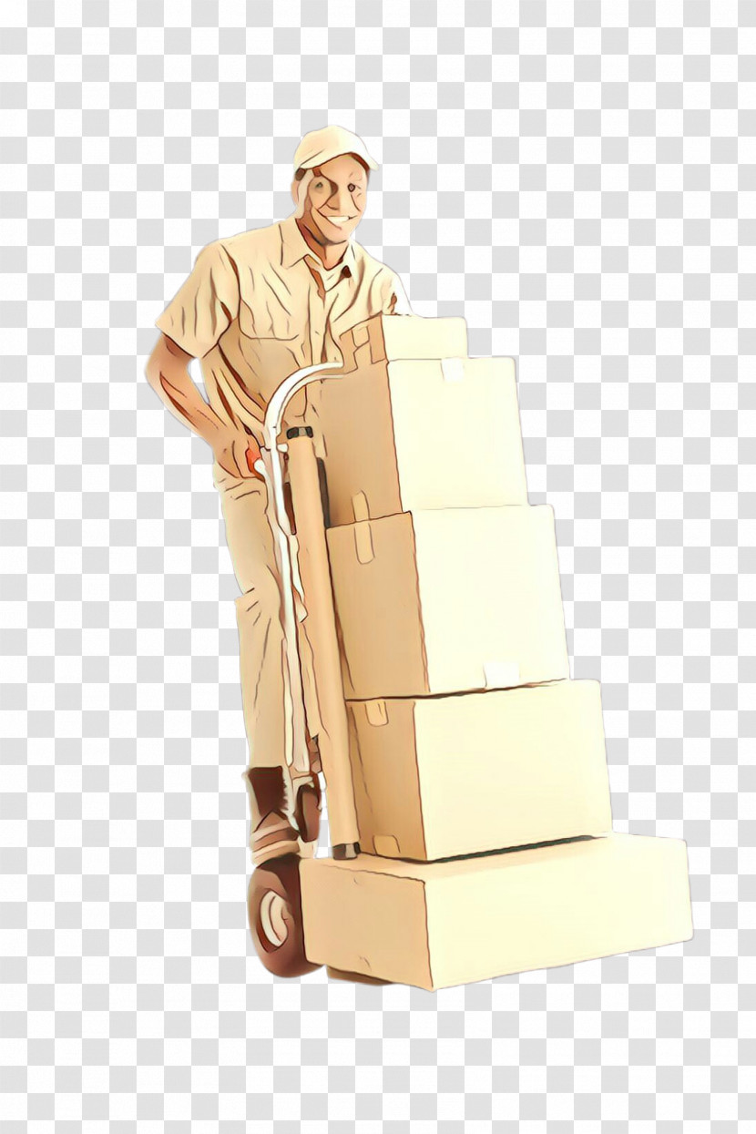 Beige Package Delivery Pallet Jack Transparent PNG