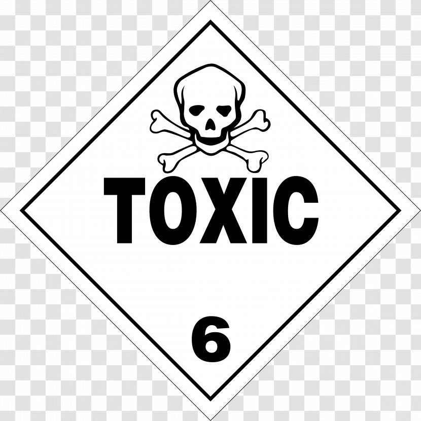 Dangerous Goods Placard Transport HAZMAT Class 6 Toxic And Infectious Substances Material - Hazmat 9 Miscellaneous - Hazardous Substance Transparent PNG