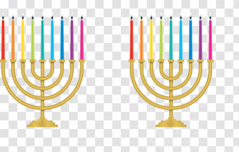 Hanukkah Euclidean Vector Candle - Yellow - Color Candles Transparent PNG