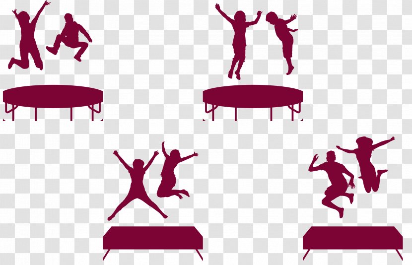 Trampoline Trampolining Jumping Clip Art - Pattern - Jump On The Bouncing  Bed Transparent PNG