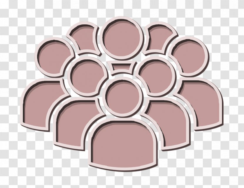 Humans 3 Icon Group Crowd Of Users - Pink - Metal Paw Transparent PNG