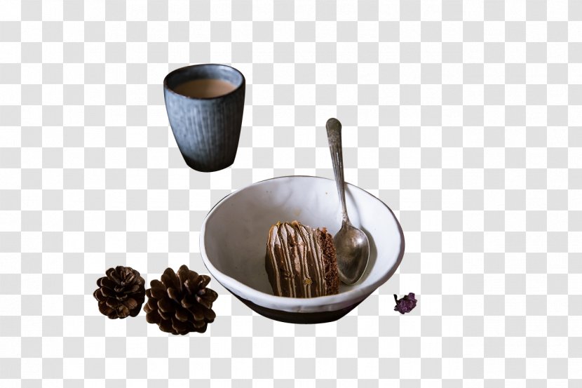 Espresso Coffee Cup Cafe Ceramic - Chocolate Cake Transparent PNG