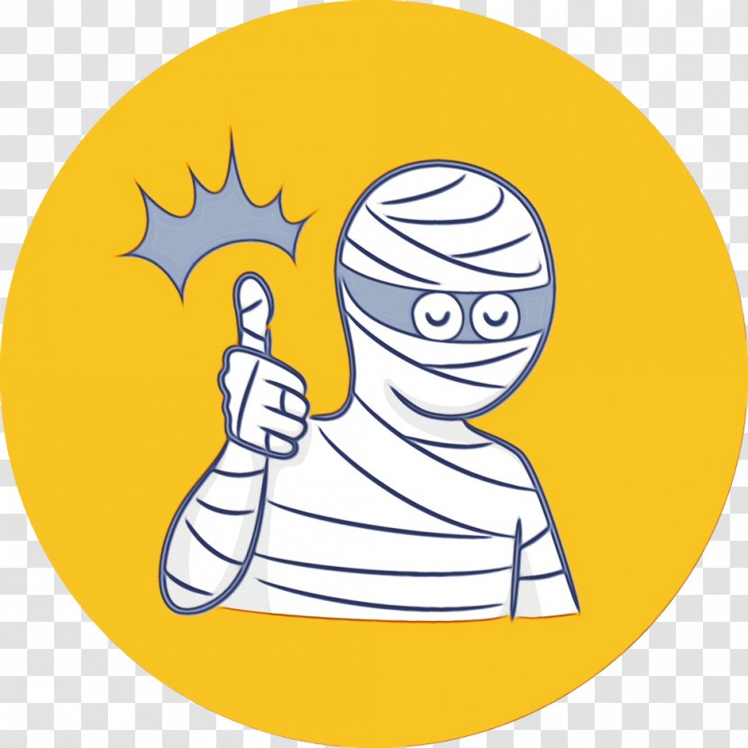 Yellow Cartoon Finger Hand Thumb - Gesture - Sticker Transparent PNG