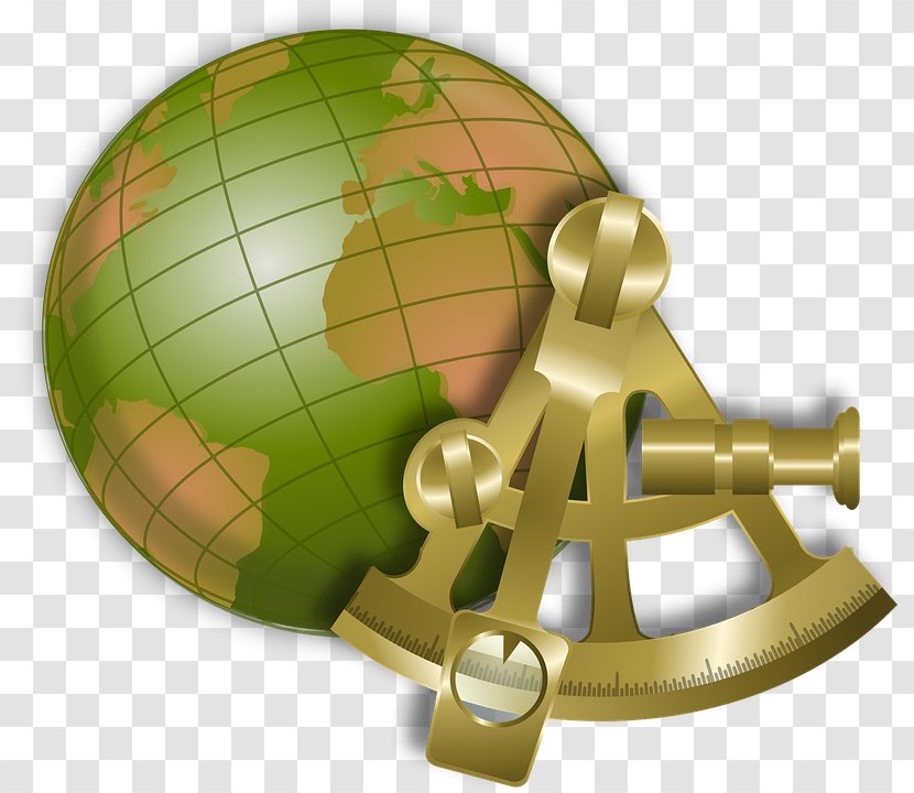 Globe Sextant Clip Art - Sphere - Earth And Ruler Transparent PNG