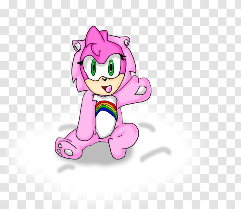 Amy Rose Cheer Bear Shadow The Hedgehog Care Bears - Watercolor Transparent PNG