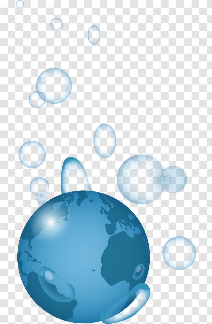 Earth Blue Euclidean Vector - Bubble - Hand-drawn Transparent PNG