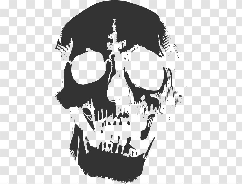 Skull Smells Like Teen Spirit - Black And White Transparent PNG