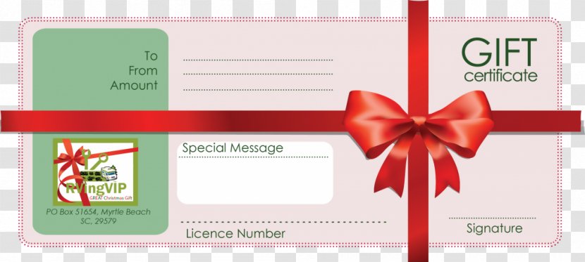 Gift Card Template Voucher - Document Transparent PNG