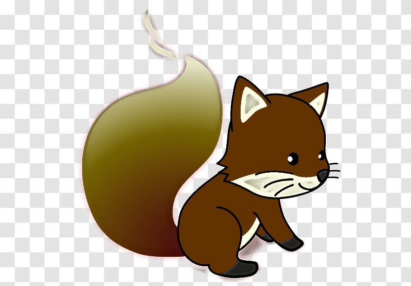 Cartoon Cat Red Fox Clip Art Tail - Squirrel Animation Transparent PNG