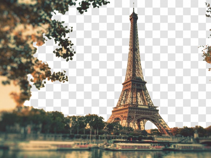 Eiffel Tower Computer Desktop Environment Wallpaper - In Paris Two Transparent PNG