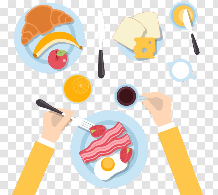 Doughnut Full Breakfast Fried Egg - Nutrition - Healthy Plan View Vector Material Transparent PNG