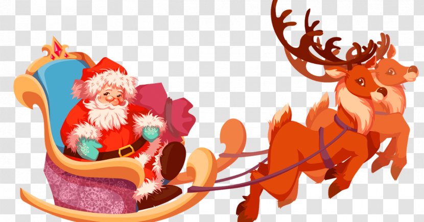 Christmas Ornament Reindeer Santa Claus Transparent PNG