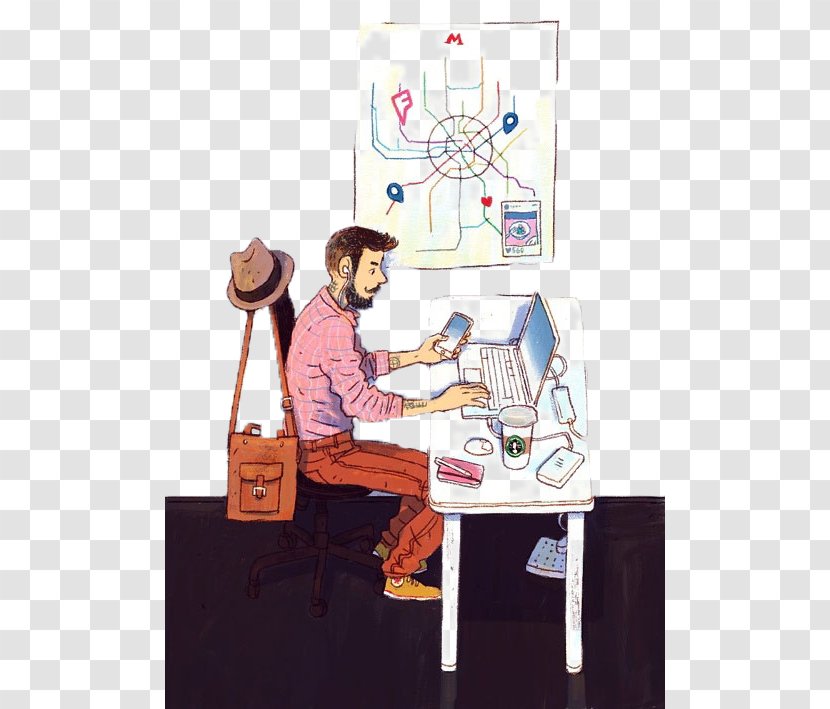 Illustrator Graphic Design Art Illustration - Creativity - Computer Office Transparent PNG