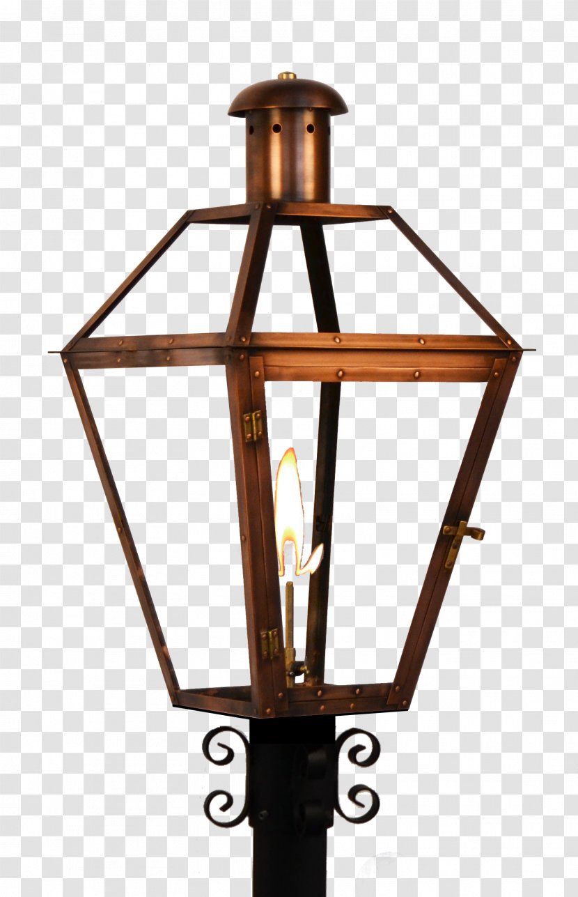 Gas Lighting Coppersmith Lantern French Quarter - Lamp Transparent PNG
