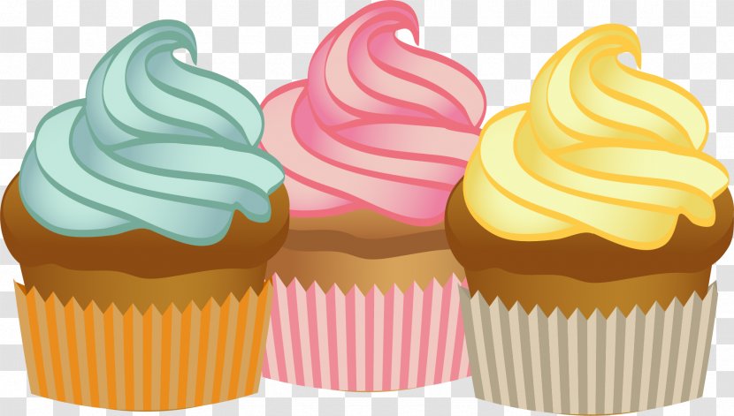 Ice Cream Cupcake Muffin Sweetness - Whipped - Vector Hand-drawn Transparent PNG