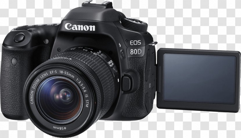 Canon EOS 80D 1300D EF-S 18–135mm Lens Digital SLR Camera - Single Reflex Transparent PNG