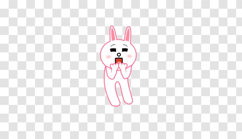 Rabbit Dog Text Cartoon Illustration - Heart - Surprise Bunny Transparent PNG
