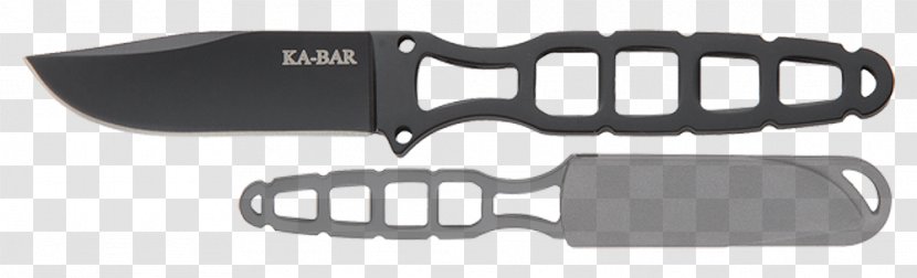 Neck Knife Ka-Bar Skeleton Blade - Drop Point Transparent PNG