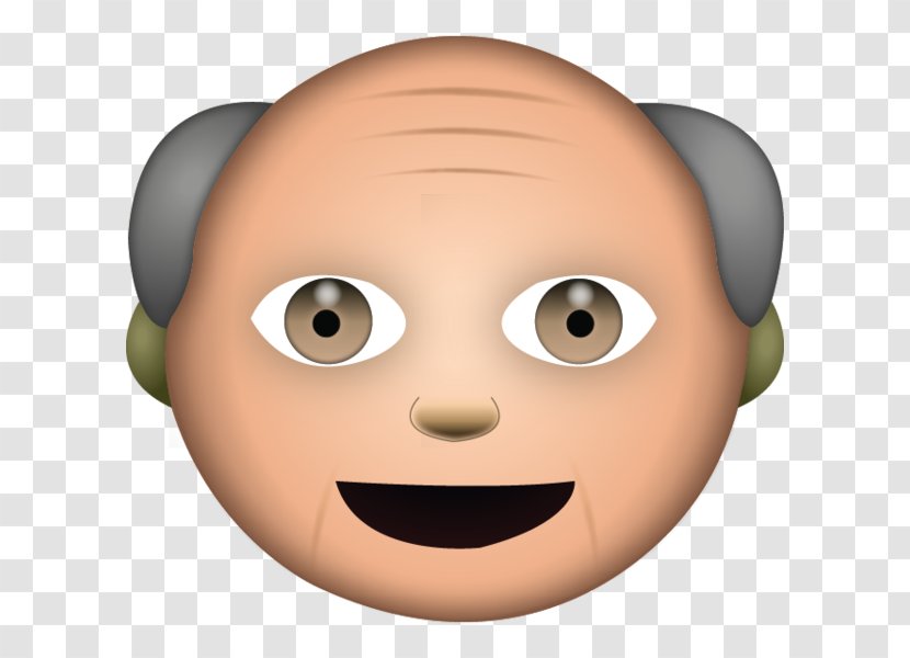 Emoji Grandparent Old Age Man - Grandpa Transparent PNG