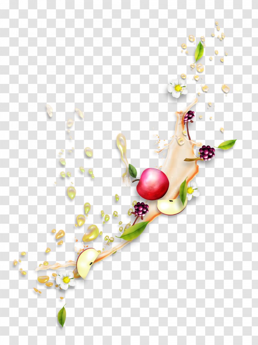 Apple Yandex - Floral Design - Splash Mulberry Transparent PNG