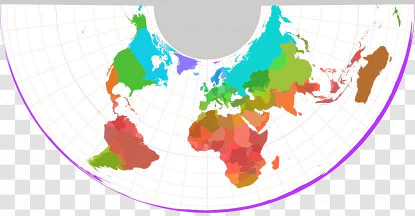 World Albers Projection Map Lambert Conformal Conic Cone Transparent PNG