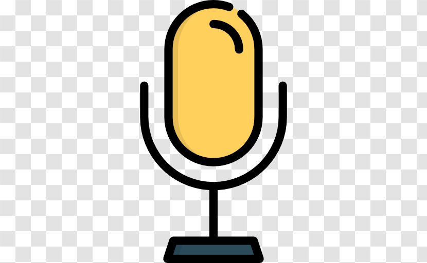 Clip Art Product Design Line - Yellow - Classic Microphone Transparent PNG